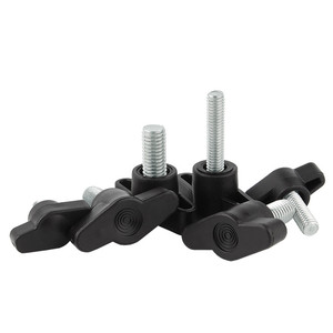 Vis de serrage à bouton en plastique de type T fileté M6 x 25 mm x 70 mm, vis à molette à aile, poignée en acier inoxydable - Product Image 3