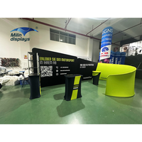 Table de présentation pliable portable en aluminium Milinad pour salons professionnels et expositions, impression par sublimation