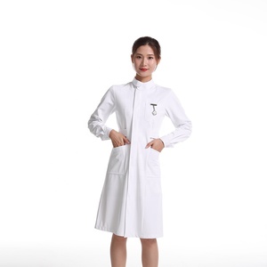Commercio all'ingrosso Bianco Rosa di Cotone Poliestere Infermiera Uniforme Vestito Tutti I Infermiere Uniformi Ospedale A Buon Mercato di Cura Uniformi Manica Lunga - Product Image 5