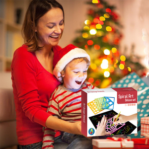 Bán Buôn Đầy Màu Sắc Ma Thuật Cầu Vồng <span class=keywords><strong>Scratch</strong></span> Off Thẻ Sơn Nghệ Thuật Giấy Hình Học Cai Trị Spirograph Mô Hình Nghệ Thuật Thiết Lập Vẽ Đồ Chơi Quà Tặng - Product Image 5