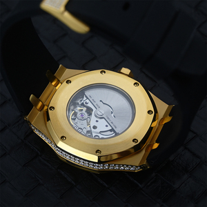 Đồng hồ Hip Hop đính kim cương, mặt vuông, đá Moissanite VVS, phụ kiện đồng hồ, dây đeo tùy chỉnh, logo mạ đá, đồng hồ nam mạ đá toàn bộ - Product Image 4