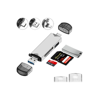 Lector de tarjetas SD TF Tipo C USB A 3,0 y adaptador Micro Memory OTG para computadora portátil