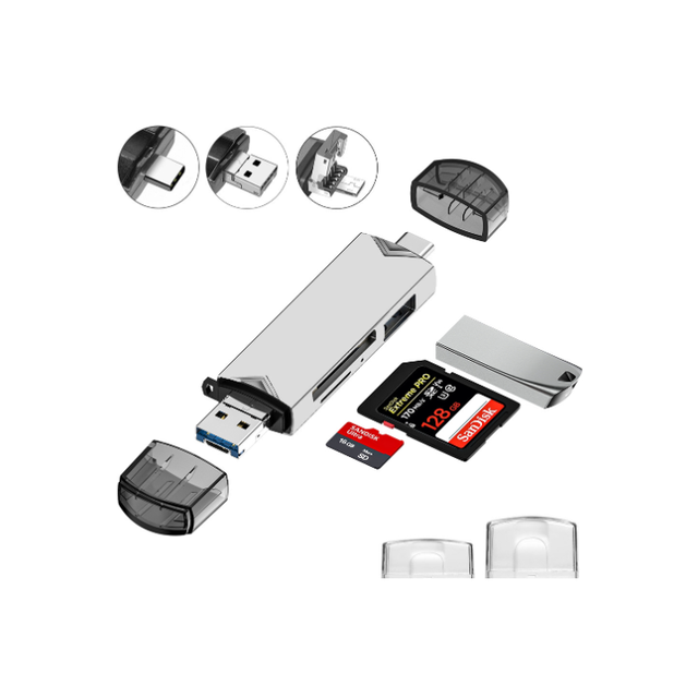 SD Card Reader SD TF Type C USB a 3.0 and Micro Memory OTG Adapter for Laptop Computer