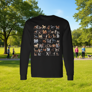 Tableau des types de races de chiens, t-shirt à manches longues pour passionnés de chiens - Product Image 3