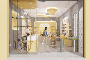 Luxury Cosmetics Store Interior Design Turnkey Beauty Retail Fixtures Custom <b>Display</b> <b>Cabinet</b> Makeup Shop Furniture Manufacturer - Product Image 4