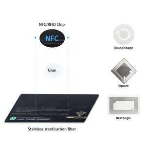 Luxury Metal Cards Gold Finish Stainless Steel Nfc Vip Metal Cards Nfc Stainless Steel Smart Business Card