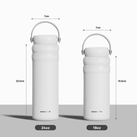 Bouteille d'eau en acier inoxydable en forme de nuage de 18 oz et 24 oz avec poignée, best-seller ODM/OEM sur les marchés européens et asiatiques