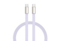Câble USB-C tressé en nylon, nouveau design, 1 m, Type-C vers Type-C, charge rapide PD 240 W, compatible iPhone 15, ordinateur, lecteur de codes-barres
