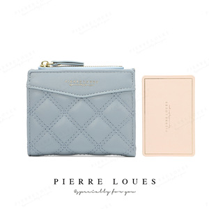 Pierre Loues Women's <b>Wallet</b> 5 Inch Solid Color <b>Zipper</b> Compact Portable Everyday Use - Product Image 4