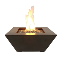 Table brasero en acier Corten pour foyer extérieur et cuisinière à gaz