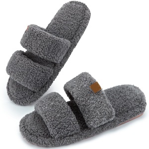 Pantoufles à bout ouvert pour femmes transfrontalières personnalisées pour Amazon coton antidérapant pour l'extérieur pour pantoufles pour l'hiver - Product Image 3