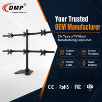 Support de table DMP, bras VESA pour moniteurs LCD de 13 à 27 pouces, support pour 6 moniteurs et support de bureau