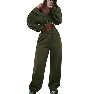 Conjunto Deportivo Corto para Mujer, Sudadera con Capucha y Cremallera, Pantalones Deportivos Transpirables de Secado Rápido - Product Image 1