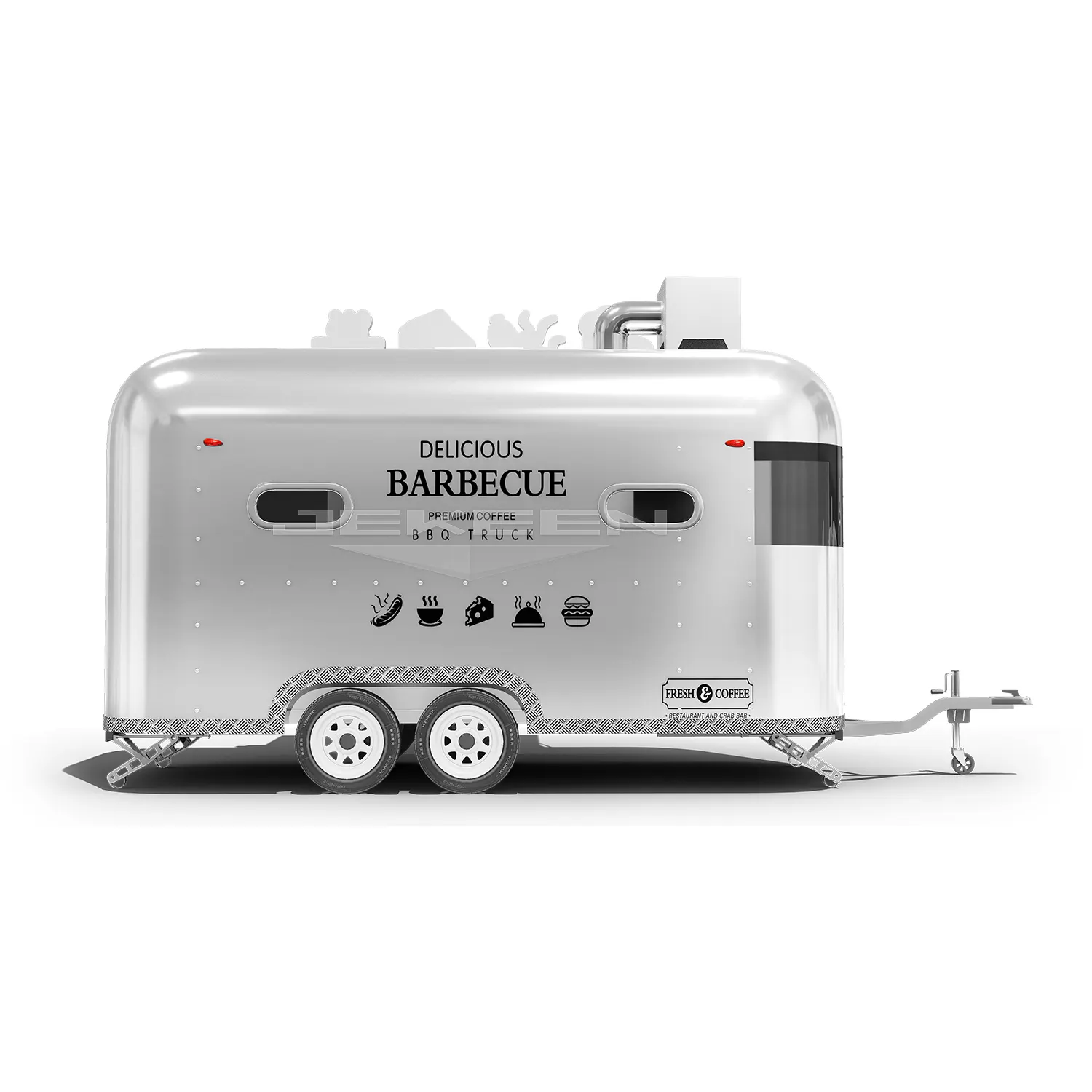 Airstream-carrito de parrilla móvil para comida, triciclo de tres ruedas, carrito de comida, Tienda Móvil a la venta