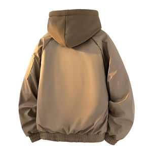 เสื้อแจ็กเก็ตผ้าฝ้ายสำหรับผู้ชาย, เสื้อโค้ทเด็กผู้ชายให้ความอบอุ่นหนาเสื้อโค้ทสองชิ้นเสื้อโค้ทบุผ้าฝ้ายทรงหลวมโลโก้แบบกำหนดเอง - Product Image 2