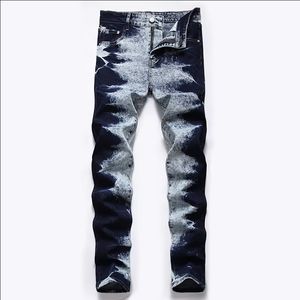 Pantalones para caballeros, venta al por mayor, pantalones vaqueros lavados para hombres, pantalones ajustados de pierna recta - Product Image 1