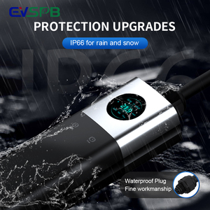 Bester Preis Wasserdichtes tragbares IP66-EV-Ladegerät 3.5KW 11KW 22KW Einstellbares Auto EVSE 16A Typ 1 Typ 2 GBT 11 LCD-Bildschirm Neu - Product Image 4