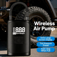 L6004 Nouveau compresseur d'air portable pour voiture 12V ABS avec manomètre numérique, moniteur de pression des pneus, lumière d'urgence automatique 3600mAh