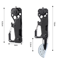 Accessoires de camping en plein air, couteau de poche multifonction pliable avec logo personnalisé, porte-clés, outils EDC, couteau multi-usages