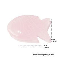 Quartz Pierre Danse Poisson Statue Sculpté À La Main Guérison Cristal Figurine Décoration Sculpture Fengshui Richesse et Chance