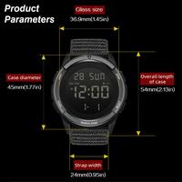 Montre de sport multifonctionnelle pour homme NORTH EDGE TERRAX, lumineuse, étanche 50 m, bracelet en nylon, pour aventures en plein air
