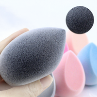 Éponge de maquillage en microfibre velours ultra douce personnalisée en gros, logo de marque privée, OEM, en vrac, applicateur de fond de teint, utilisation sèche et humide