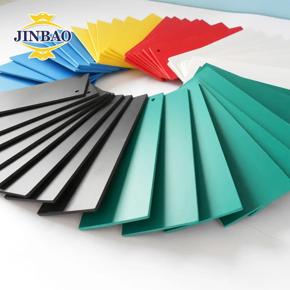 JINBAO recycelte hoch dichte weiße 3mm PVC flexible Kunststoff platte 2mm PVC-Platten schwarz wpc expandierte PVC-Schaumstoff platte