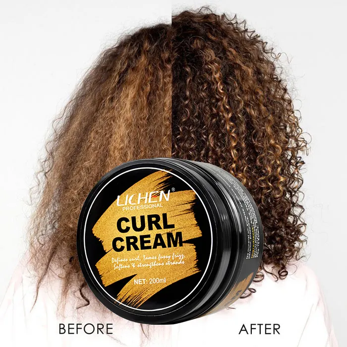 Free sample curling moisture cream defining curly hair styling products hair curling cream 4c afro