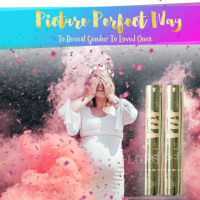 Ventes chaudes sexe révéler confettis rose bleu fumée poudre confettis canon pour bébé douche fête fournitures