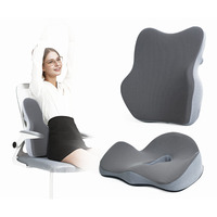 Coussin Orthopédique en Mousse à Mémoire de Forme en Gros pour Soulagement du Mal de Dos au Bureau et en Voiture, Dossier et Siège Lombaire Confort