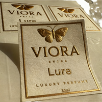 Étiquettes autocollantes personnalisées de luxe en vinyle gaufré or mat, résistantes à la chaleur, avec logo en relief 3D pour bougies, artisanat et parfums