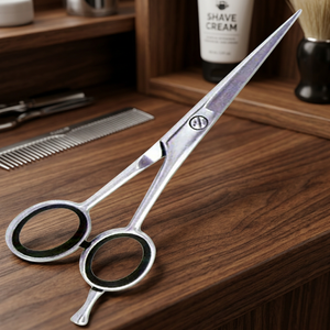 Professional Salon Barber Hair Cutting <b>Scissors</b> Right-<b>Handed</b> Long Handle High Carbon Steel Micro Serrations - Product Image 1