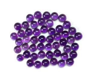 พลอยอะเมทิสต์ธรรมชาติคุณภาพ AAA อัญมณีหลวมสีม่วงเรียบ - Product Image 2