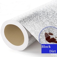 Autocollants muraux en PVC de style moderne, revêtement de tiroir, argent, imperméable, motif géométrique, papier peint pour la maison, cuisine, anti-huile, usage domestique