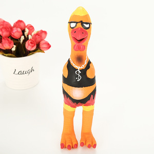 Jouet à mâcher en latex pour chien, style poulet amusant et écologique, avec couineur, pour la dentition, utilisation en intérieur - Product Image 3