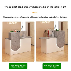 Small <b>MINI</b> Counter Front <b>Desk</b> Reception <b>Desk</b> Cash Register Modern Minimalist Clothing Store Milk Tea Shop Beauty Salon Counter - Product Image 5