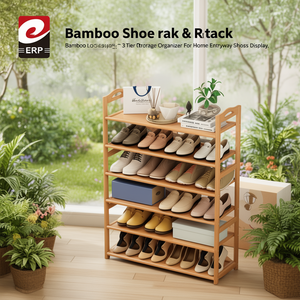 Scarpiera in bambù a 3 livelli, organizer per riporre le scarpe, espositore per l'ingresso di casa - Product Image 3