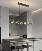 Nordische Moderne LED-Pendelleuchte Handgefertigte Glaskugel Hängelampe für Küche Wohnzimmer Esszimmer Kreatives Design