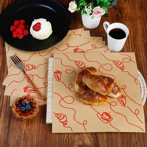 Food Grade Eco-Friendly Greaseproof PE Coated <b>Paper</b> Pads for French Fries Fried Chicken Hamburgers Bread Cake Baking Commercial - Product Image 2