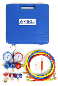 Jauge de réfrigération de climatisation automatique Fluoromètre haute pression Compteur R22 R134a R404 <span class=keywords><strong>R32</strong></span> Outils de diagnostic en laiton en aluminium pour - Product Image 2