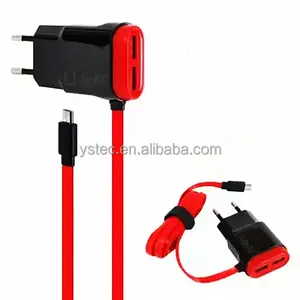 Factory Wholesale Cheap Africa Charger with Micro USB Data Charging Cable EU Plug Adapter