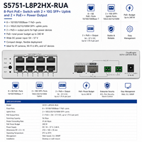 CloudEngine S5751-L8P2PN2X-RUA L8T2HJ-RUA L8P2HJ-RUA L8T2HX-RUA L8P2HX-RUA L8P2X-RUA Switch Gestionado MultiGE PoE+ 10GE