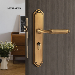 Puxador de Porta Moderno em Latão Sólido com Placa Traseira Extra Longa em Bronze Escovado, Compatível com ADA para Banheiro e Quarto - Product Image 2