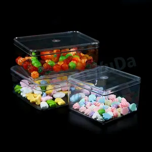 Custom Various Shape and Size Candy Plastic Storage Cases Wedding Favor Acrylic Candy Display Box Christmas Halloween Candy Box
