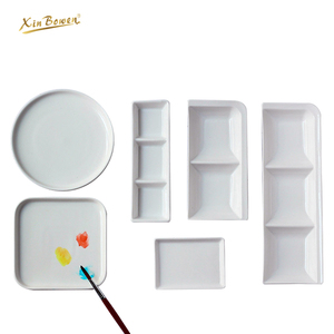 Xin Bowen Nguồn Cung Cấp Nghệ Thuật Đa-Ngăn Màu Trắng Tinh Khiết Gốm Sơn Bảng Hình Chữ Nhật Và Vòng Màu Nước Sơn Bảng Màu - Product Image 6