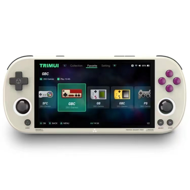 RYJ Trimui Smart Pro Pocket Handheld Game Player 4.96 Inch IPS 1280x720 Screen 5000mAh 6+Hours Retro Portable Video Game Console