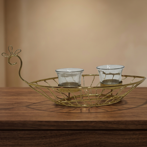 High Quality Duck Shape Brass Finish Wire Tea Light Holder Fancy Design Home Decoration Heat Resistant Candle Stand - Product Image 2