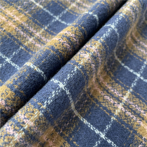 Laine de Polyester brossé confortable, <span class=keywords><strong>pas</strong></span> <span class=keywords><strong>cher</strong></span>, fil Tweed teint, tissu tissé à carreaux pour costume tissé, manteau, vêtement - Product Image 6