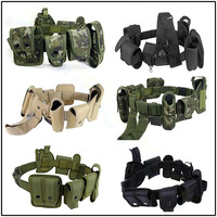 Ensemble de ceinture tactique d'extérieur haut de gamme, équipement modulaire de sécurité, sac banane multi-poches, entraînement, chasse, sac de ceinture multifonctionnel