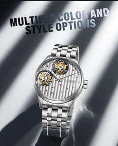 Montre squelette de luxe à double tourbillon pour homme, automatique et mécanique - Product Image 2